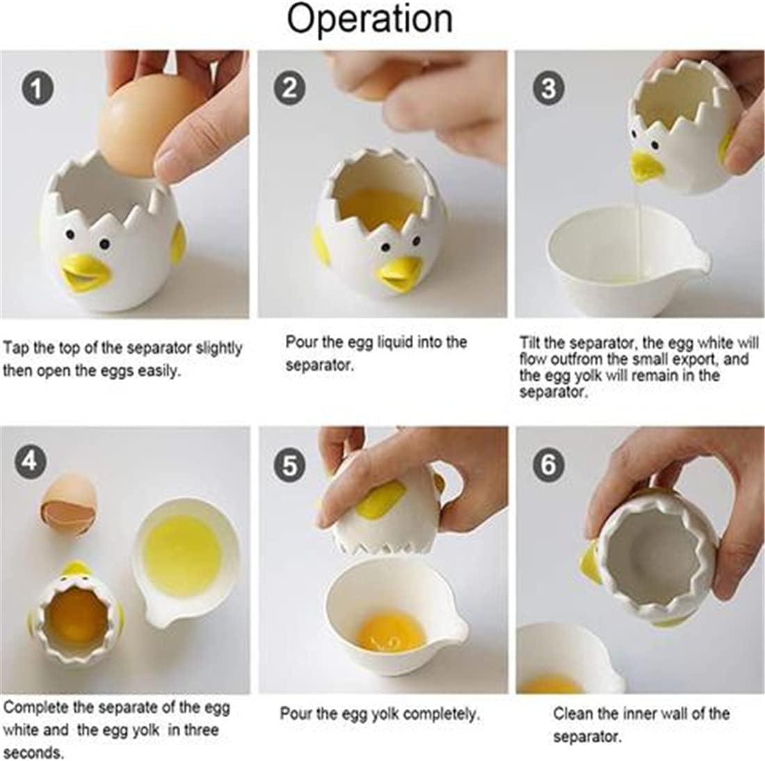Ceramic Egg Divider, Egg Yolk Separator, Egg Liquid Filter, Baking Utensils, Egg Holder Ceramic Egg Divider, Egg Yolk Separator, Egg Liquid Filter, Baking Utensils, Egg Holder